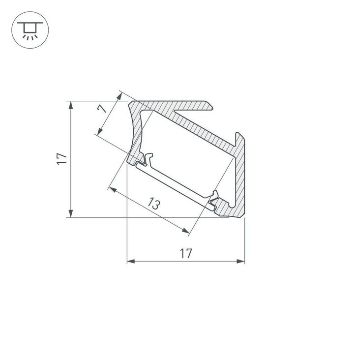 Профиль Arlight ALM-V60-2020 Anod 026693(1)