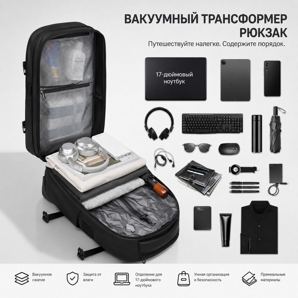 Вакуумный рюкзак-трансформер