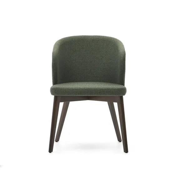 Стул Darice, зеленый шенилл, темные ножки