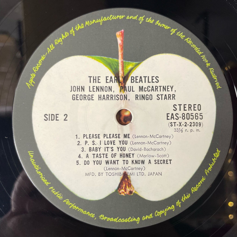 Винтажная виниловая пластинка LP The Early Beatles (Japan 1976) (Obi) A Taste Of Honey