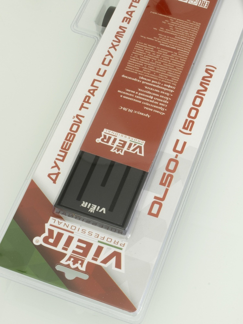 Трап душевой с сухим затвором -40см (ЧЕРНЫЙ)  ViEiR  (4/1шт)