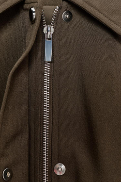 ZARA БОМБЕР С ПОДВЕРНУТЫМИ РУКАВАМИ, ТАБАЧНЫЙ