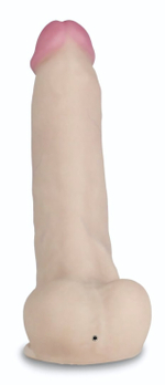 Телесный перезаряжаемый вибратор-реалистик из неоскин - 22,5 см. (Цвет: телесный)