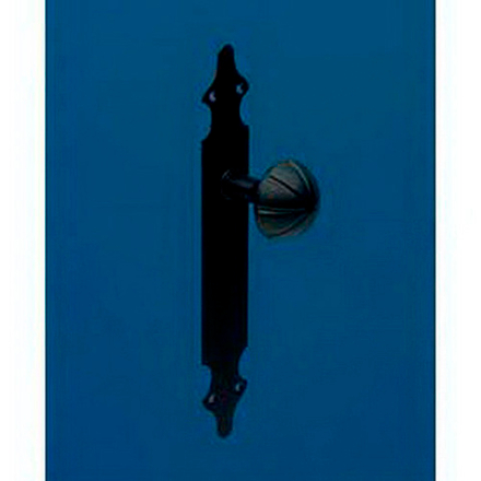 Ручка дверная AMIG на планке 18 чёрная (1/20)    6133