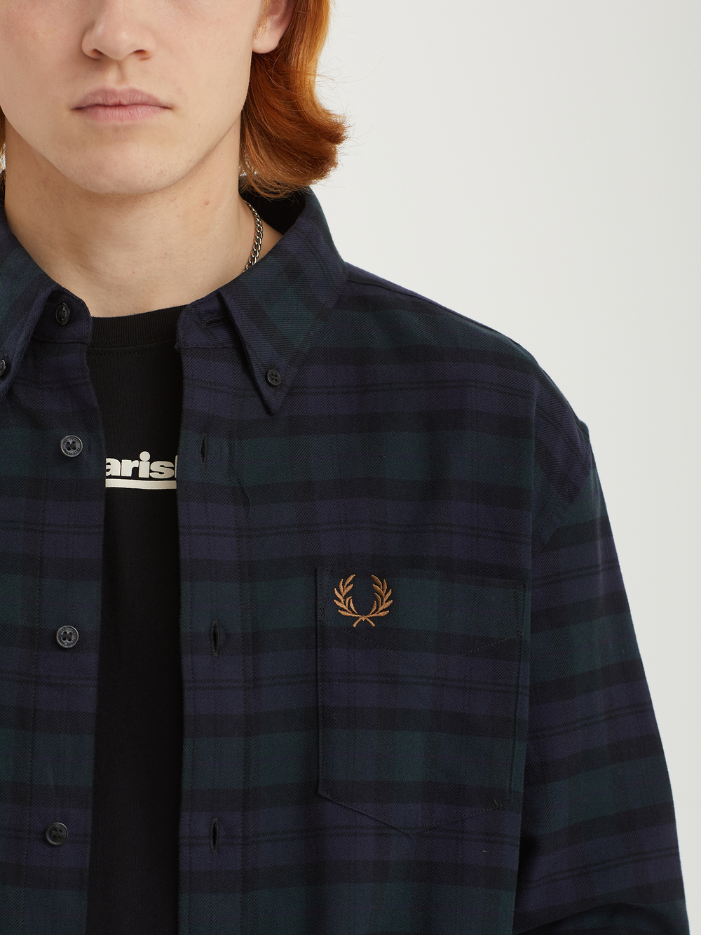 Мужская Рубашка Blackwatch Tartan Brushed Twil