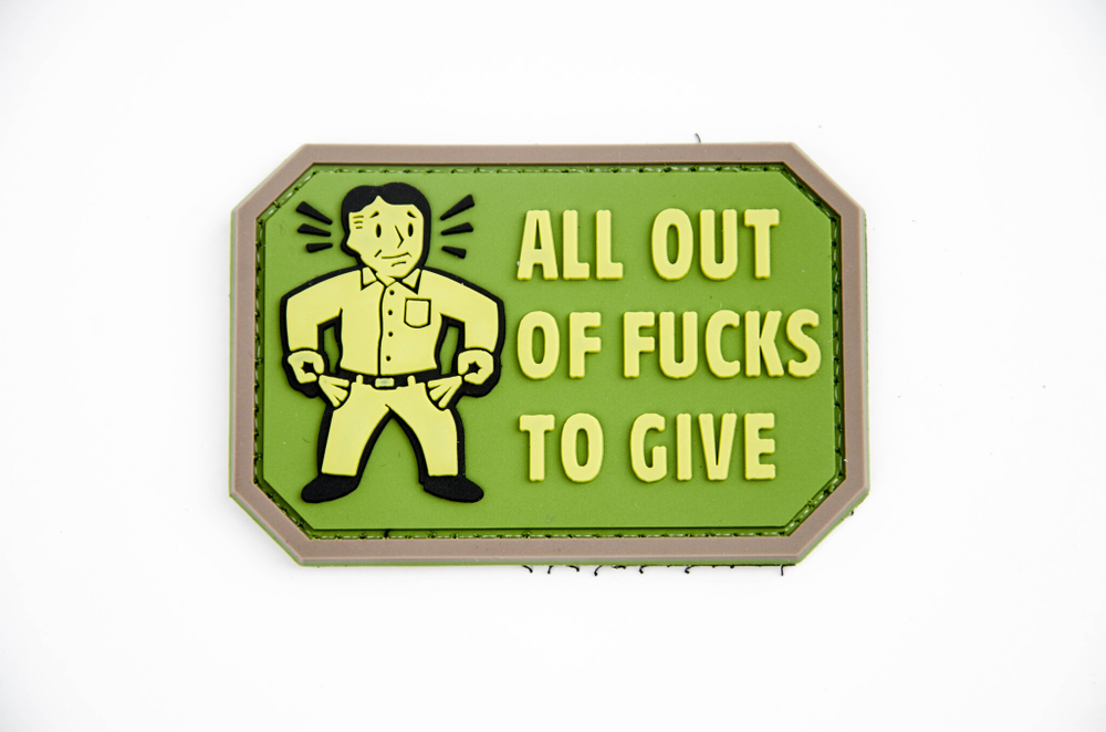 Шеврон All out of fucks to give PVC