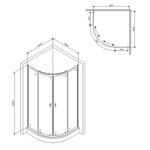 Душевой уголок AM.PM X-Joy Twin Slide 90х90 W88G-205-090MT64 профиль Хром матовый стекло прозрачное