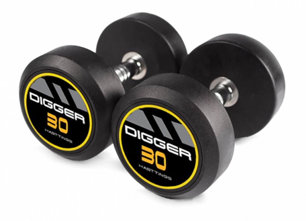 Комплект обрезиненных гантелей 5 пар от 27,5 до 37,5 кг HD51D2A-27,5-37,5