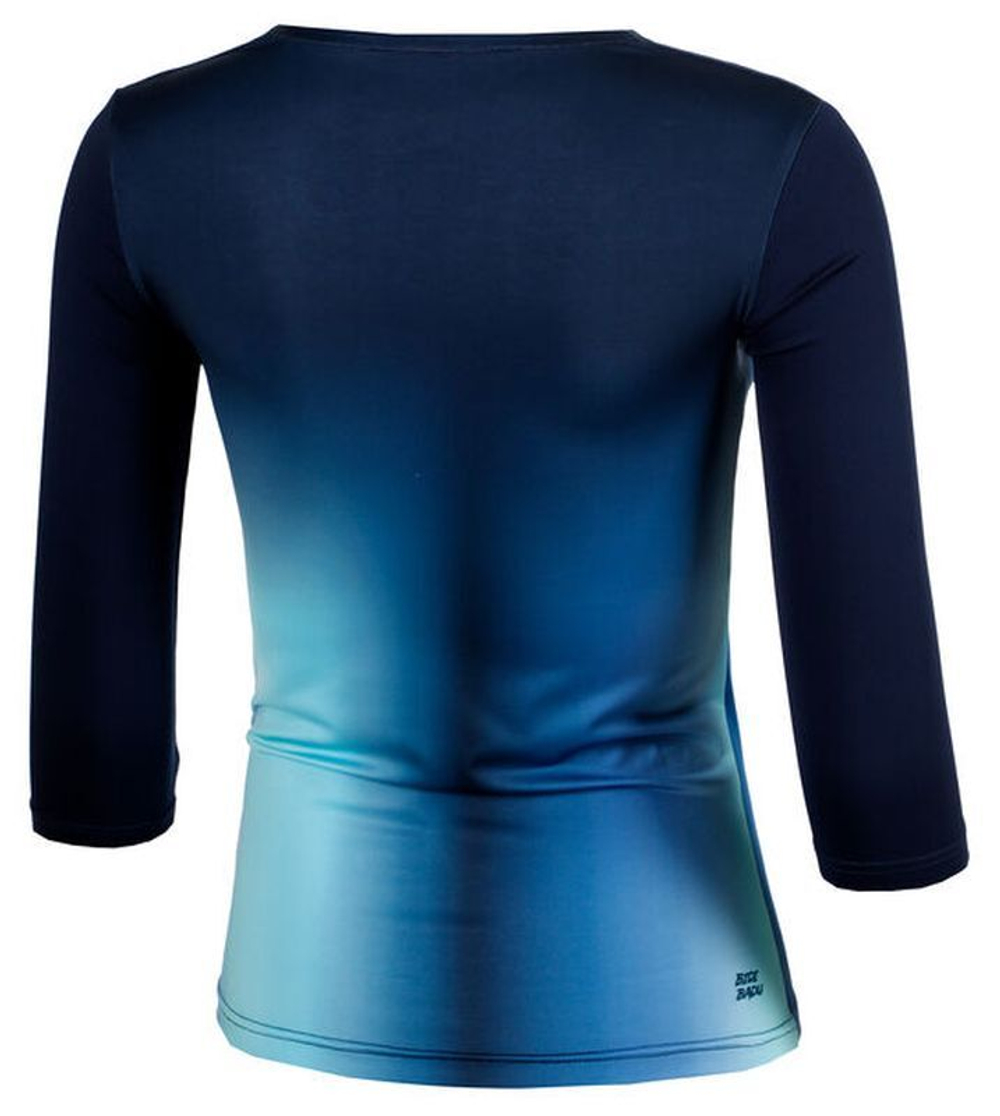 Женская теннисная футболка с длинным рукавом Bidi Badu Spectrum V-Neck Longsleeve