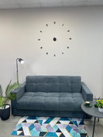 Диван Аккордеон с подлокотниками, раскладной, ткань велюр, антивандальная