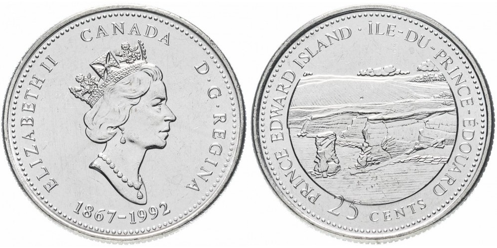 Канада 25 центов, 1992 Остров Принца Эдуарда