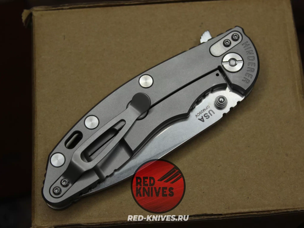 Нож HINDERER XM-18 SPEARPOINT Slicer TITANIUM - фрезеровка Frag RK-473