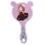 Расческа массажная детская «ДЕВОЧКИ», блестки, микс 4 дизайна, 17,5*5,2см (пакет с подвесом)