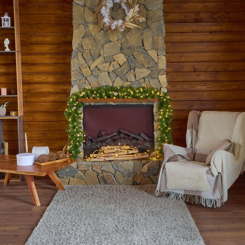 ULD-S3000-300-DGA WARM WHITE IP20 DEW Гирлянда светодиодная Роса. 30м. 300 светодиодов. Теплый белый свет. Провод зеленый. ТМ Uniel