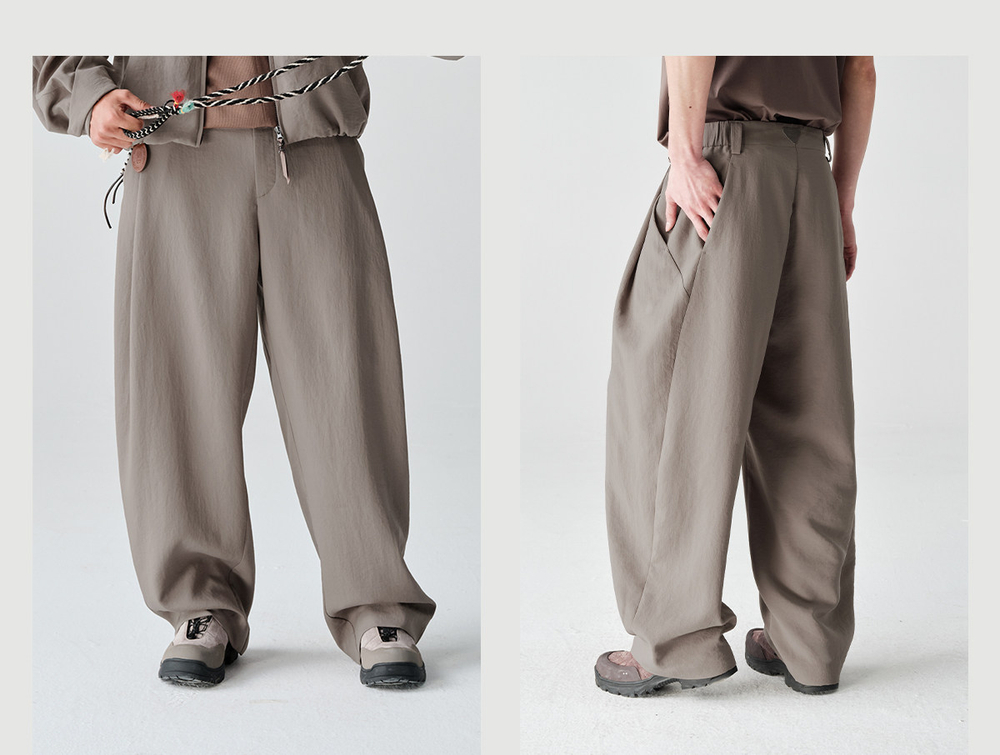 Брюки Nothomme Blue Spring Outdoor Straight-Leg Curved-Knife Pants MICROFT Eco-Friendly Soft Breathable Water-Repellent Dress Trousers