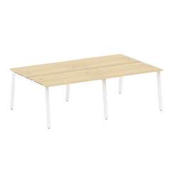 Metal System Рабочая станция на 4 места на А-образном м/к БА.СМ-4.2 Акация Лорка/Металл Белый 2400*1