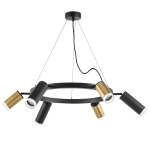 LR0164038730 Люстра RULLO 6х50W GU10 ЧЕРНЫЙ/ЗОЛОТО (571016+214440-3+214487-3+202430-6)