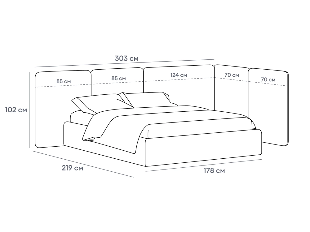 Кровать Atessa без подъемного механизма