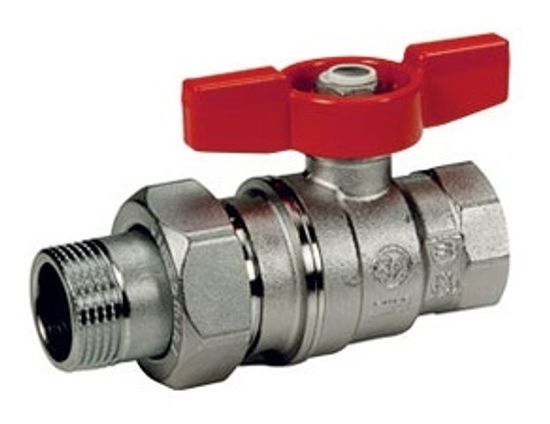 Кран шаровой Giacomini R859 3/4" НР/ВР американка полнопроходной ручка-бабочка