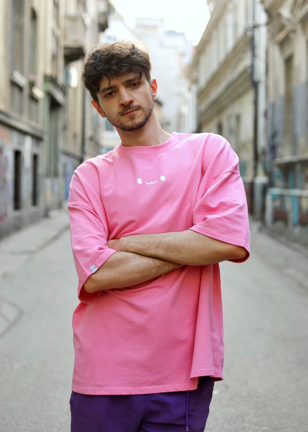 Футболка киберкотик минималист розовая