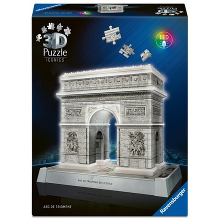 Пазл 3D Ravensburger Iconics 080299 Триумфальная арка с LED-подсветкой 255 элементов 080299