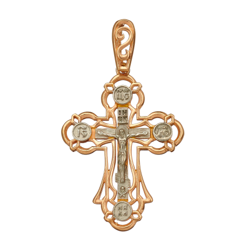 Крест из серебра/Позолота,Родий