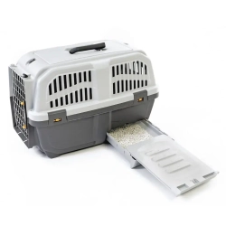 Mps skudo cat travel переноска с лотком для наполнителя, 60x40x39 см, серая