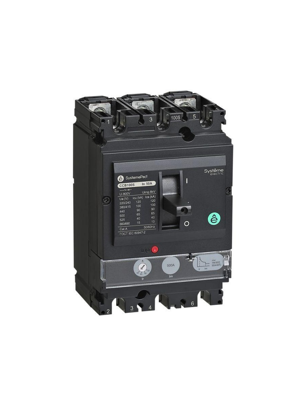Выключатель автоматический SYSTEMEPACT CCB100 36кА 3P3D TMD16 рычаг SE SPC100F016L3DF