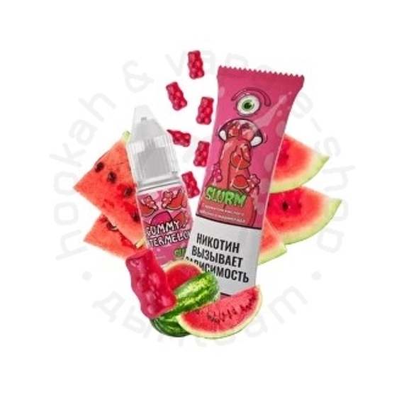 Жидкость Slurm (Слёрм) с ароматом &quot;Gummy Watermelon&quot; (Кислый Арбузный Мармелад), 10мл, 15мг