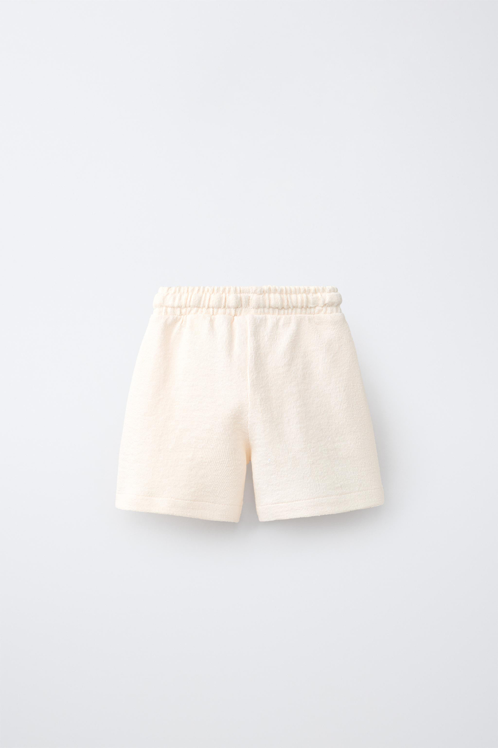 ZARA ОДНОТОННЫЕ ШОРТЫ ИЗ КРЕПА, ЭКРЮ