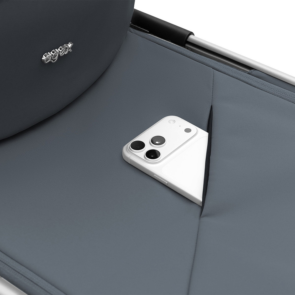 Коляска Agex Life 3 в 1 хромированная рама с автокреслом i-Safe Grey ALG590 Chrome Grey (Серый)