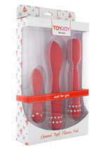 Набор красных вибраторов DIAMOND TRIPLE PLEASURE PACK