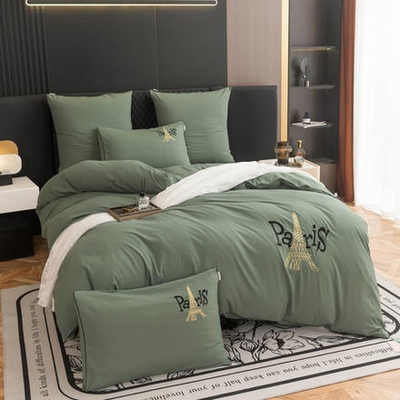 КПБ Mood of Paris на резинке MPR012, Евро, 4 наволочки, простынь 160*200*35