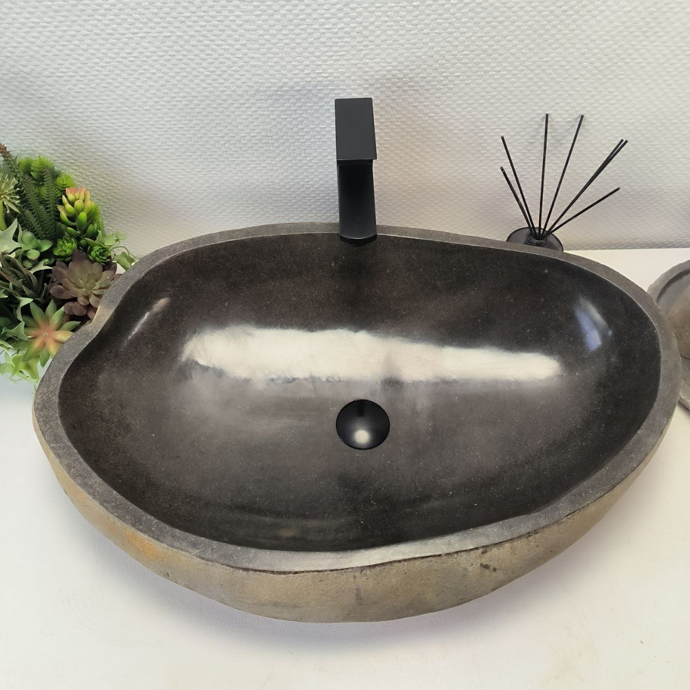 Раковина из речного камня RS-63501 (70*46*16) 0124
