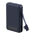 Внешний аккумулятор MagSafe с подставкой Energea MagPac Pro+ (Qi2) (10000 мА·ч) Беспроводная зарядка: Qi 15 Вт. Проводная зарядка: USB-C. Сертификация Qi2. Есть съёмный кабель USB-C, LED-индикация и поддержка PD. Энергоёмкость — 38,5 Вт·ч. Максимальная вы