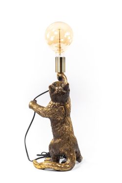 Настольная лампа Кот Эдисон Бронза