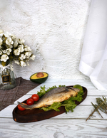 Поднос деревянный овальный сервировочный