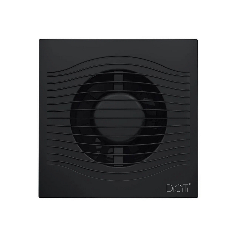 Вентилятор вытяжной D100 SLIM 4С matt black с обратным клапаном   DICITI