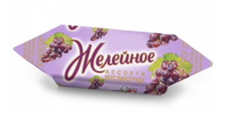 Конфеты "Желейное ассорти" вкус винограда Спартак