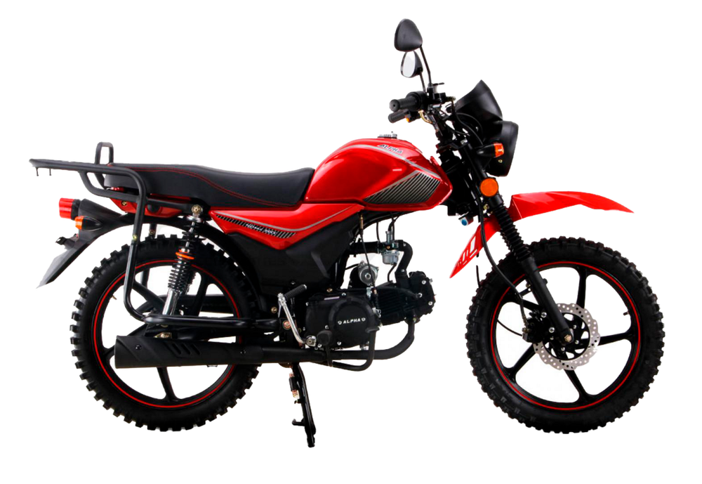 Мопед ROCKOT ALPHA OFFROAD M-12 LUX (красный глянцевый)