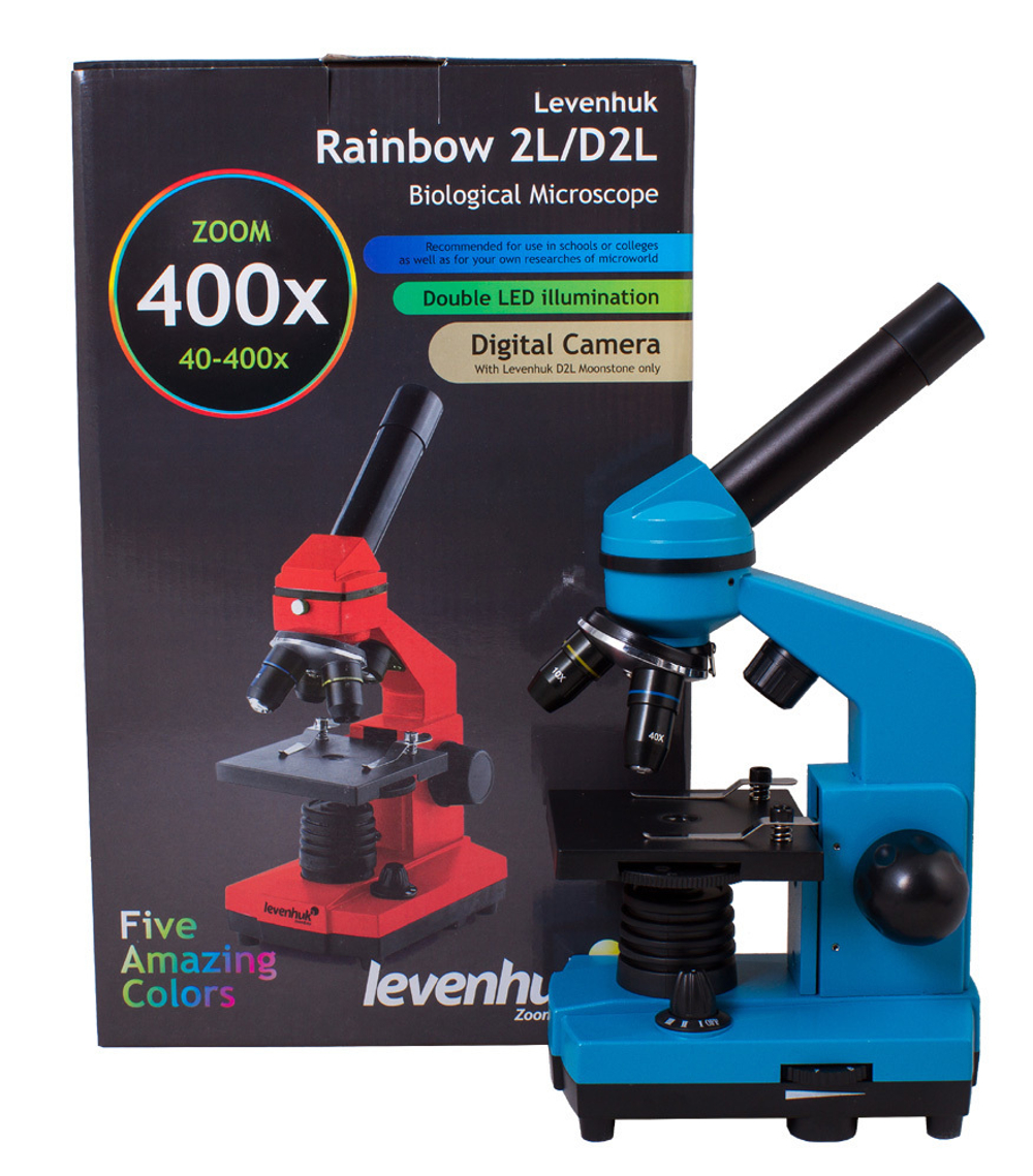 Микроскоп Levenhuk Rainbow 2L Azure\Лазурь