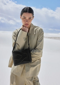 POLENE СУМКА NODDE, ЧЕРНЫЙ/БЕЛЫЙ