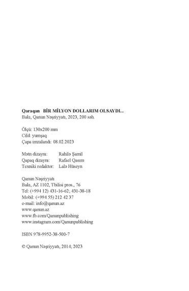 Bir milyon dollarım olsaydı