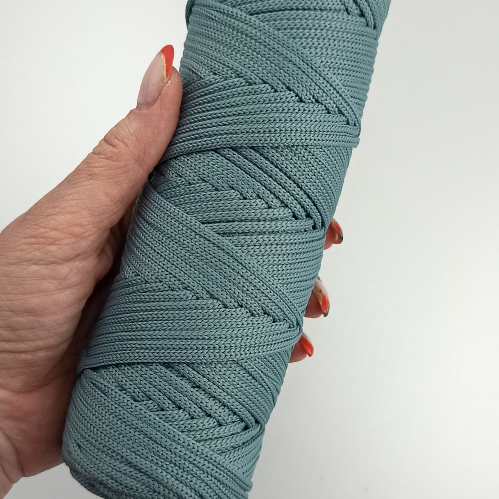 Полиэфирный шнур круглый 3 мм Серая ель