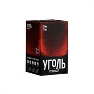 Уголь BRUSKO кокосовый 25 мм - упаковка 72 шт