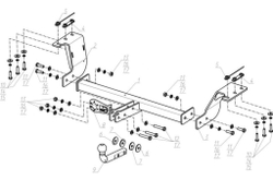 Фаркоп с электр. Smart, Haval H6 2014-2020/M6 2023-н.в., шар A, 1500/75 кг, F.9414.001, Berg (паспорт, сертификат)