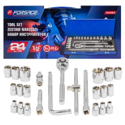 Набор инструментов 24пр. 1/2''( 6гр) Forsage F-4245B-5