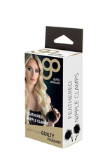 Зажимы для сосков с пухом FEATHERED NIPPLE CLAMPS (Цвет: черный)