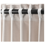 Комплект штор IKEA TIBAST (ТИБАСТ), Кремовый, 145х250 см, 2 шт