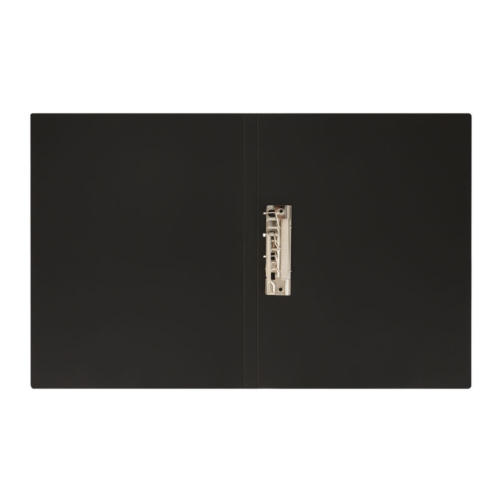 Папка с зажимом Стамм, 500мкм, корешок 14мм, черная